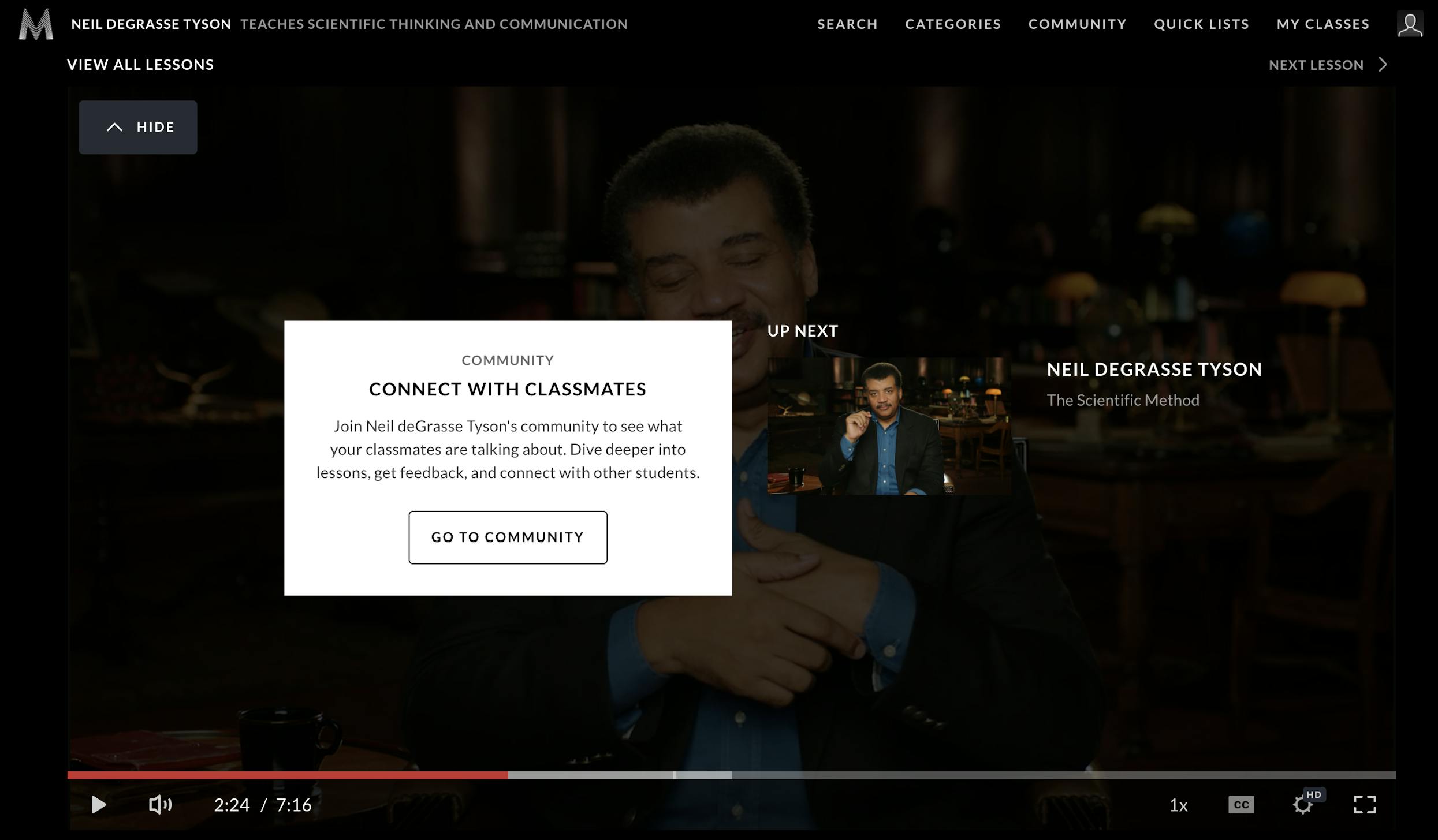 Collaborative learning example from masterclass