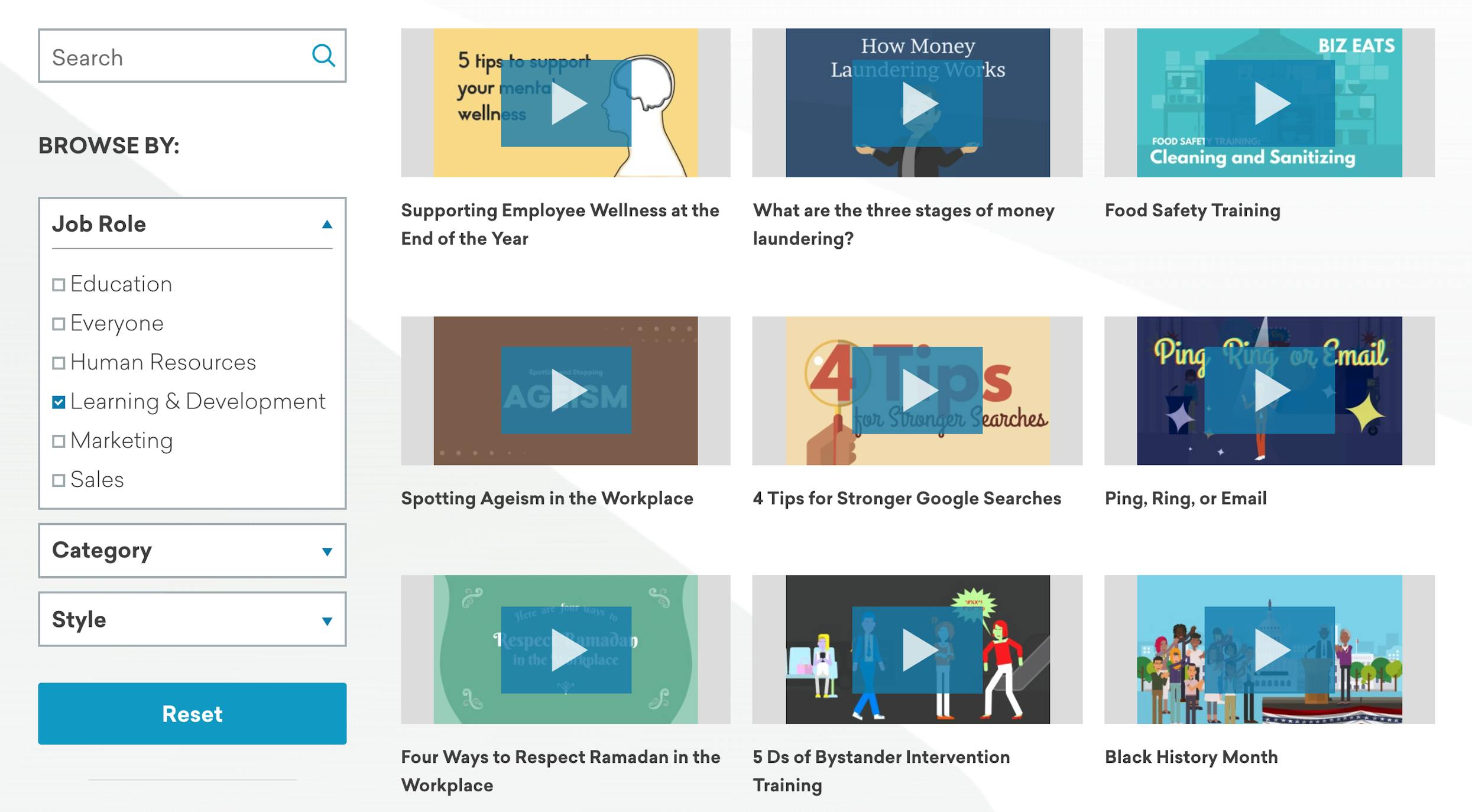 Vyond templates example