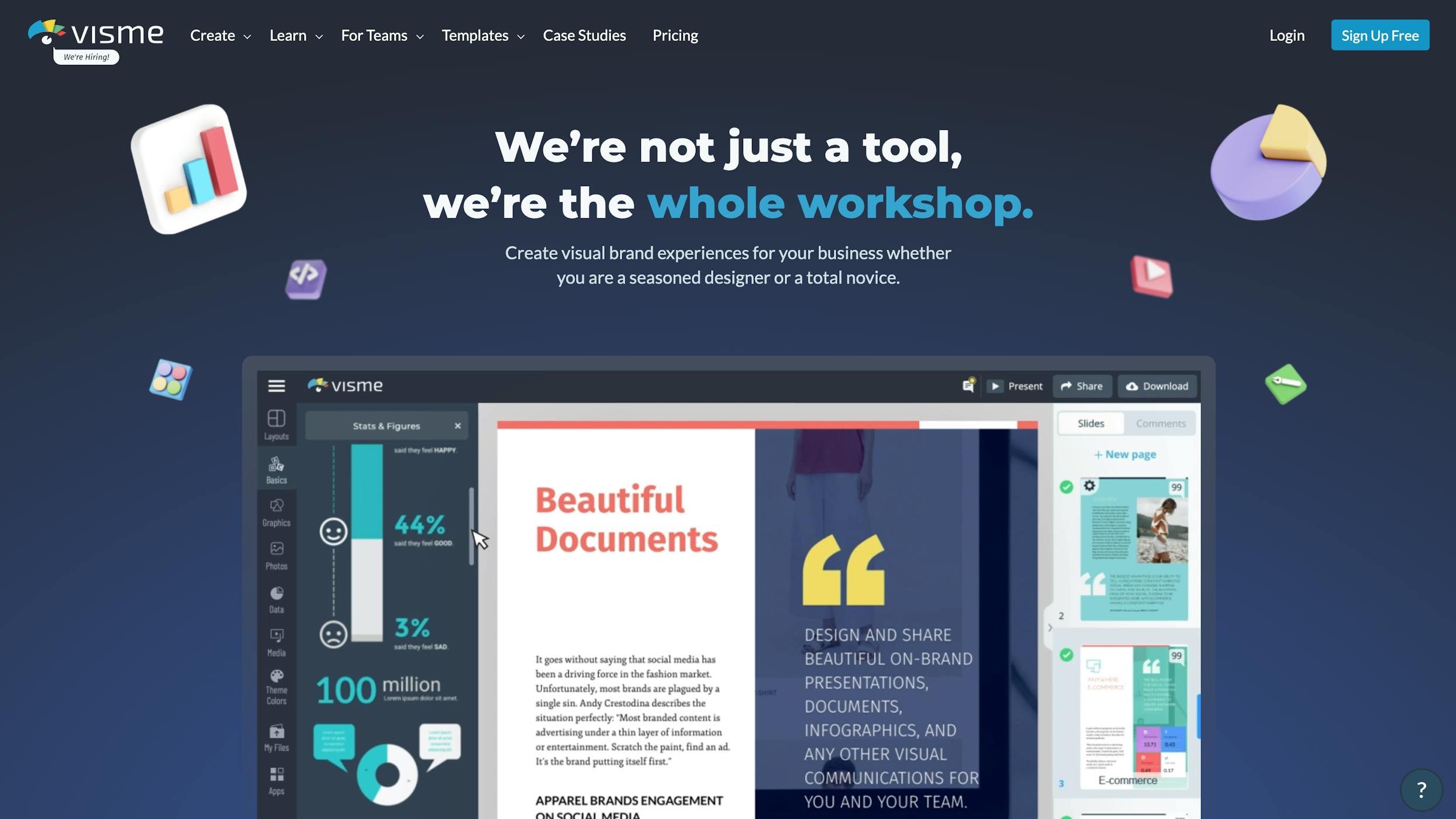 Visme elearning tool