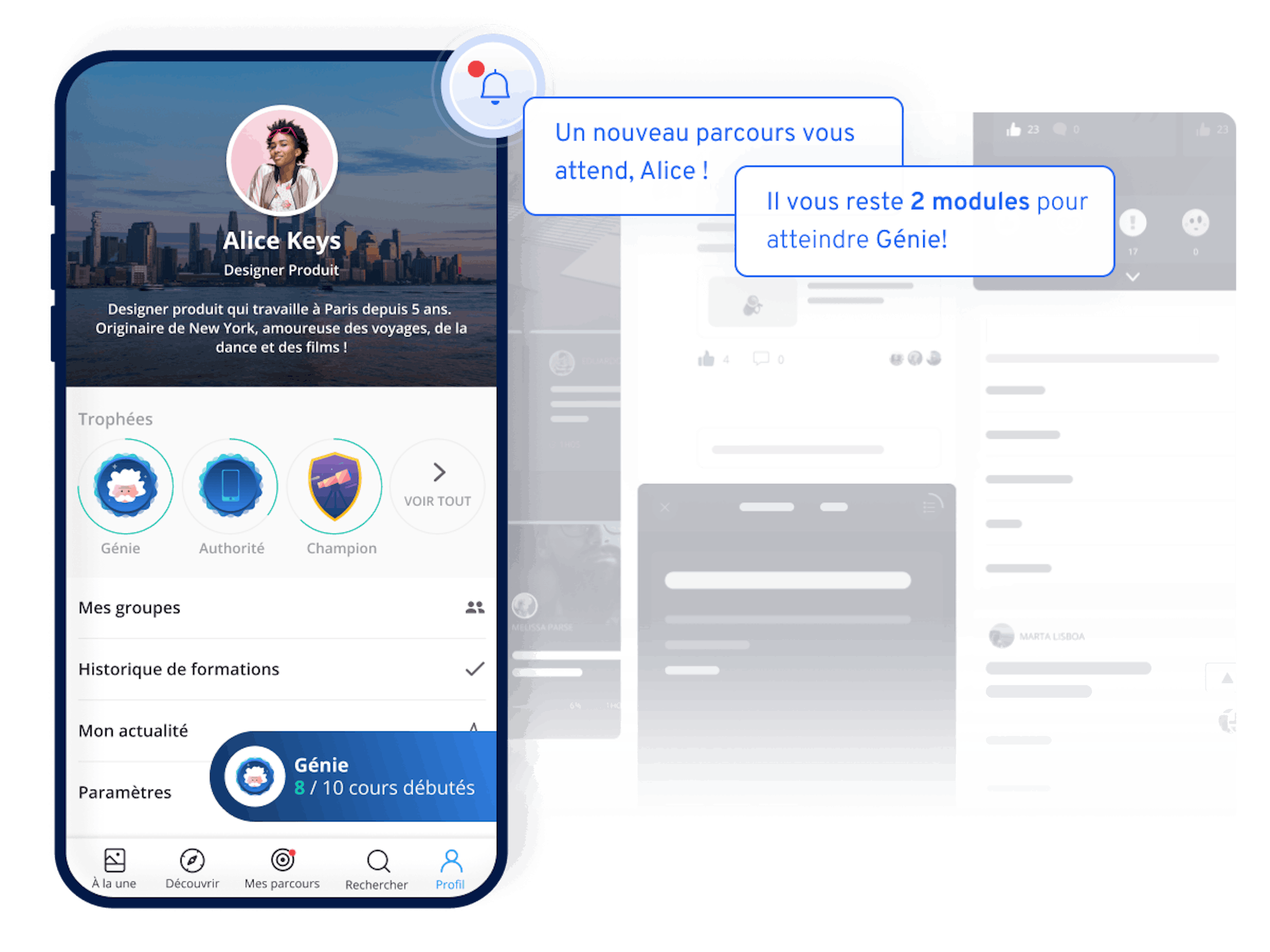 Expérience apprenant unique