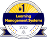 e learning industry #1 learning management system badge - 2025